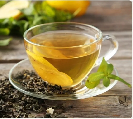 Freshly brewed Green Tea cup